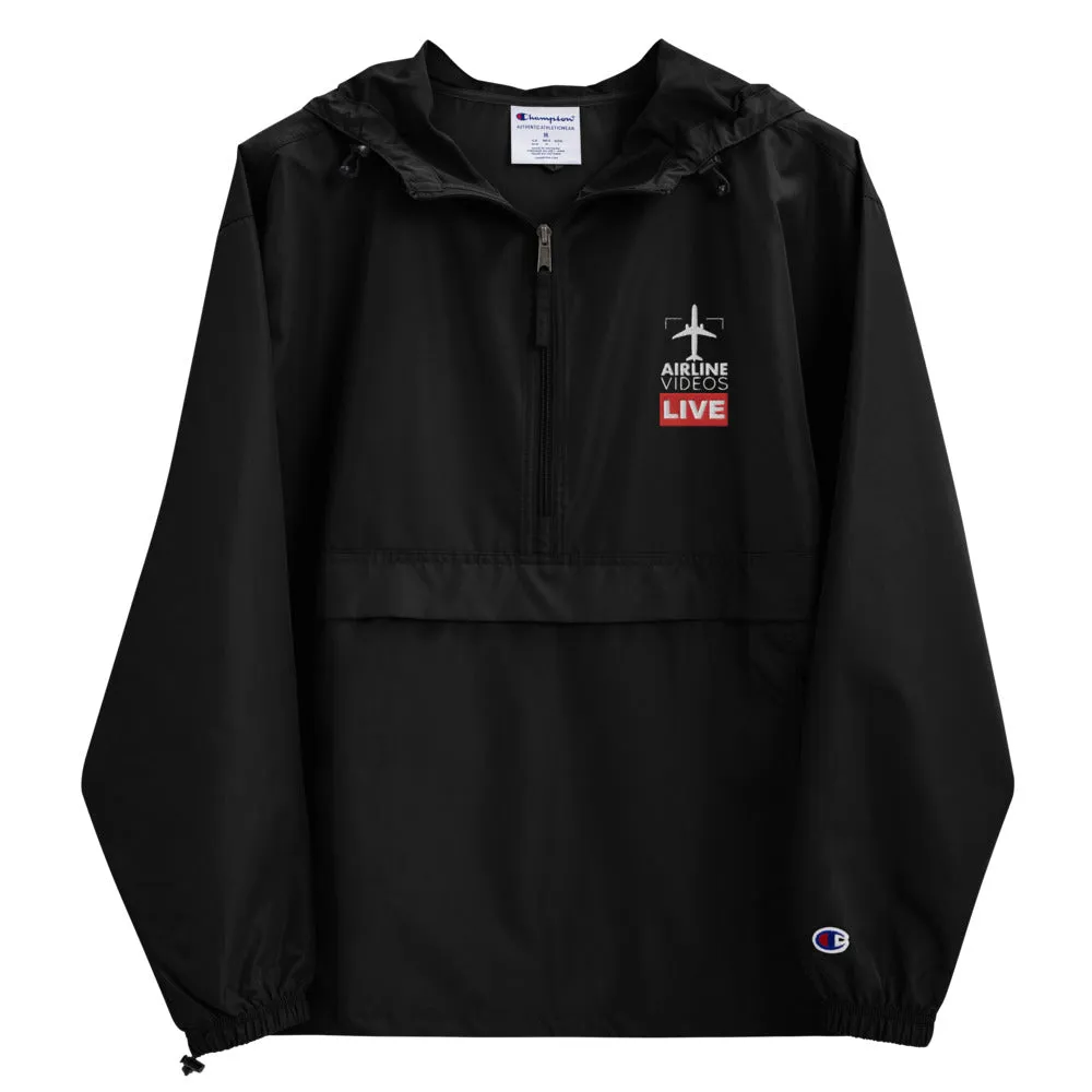 AIRLINE VIDEOS LIVE Embroidered Champion Packable Jacket