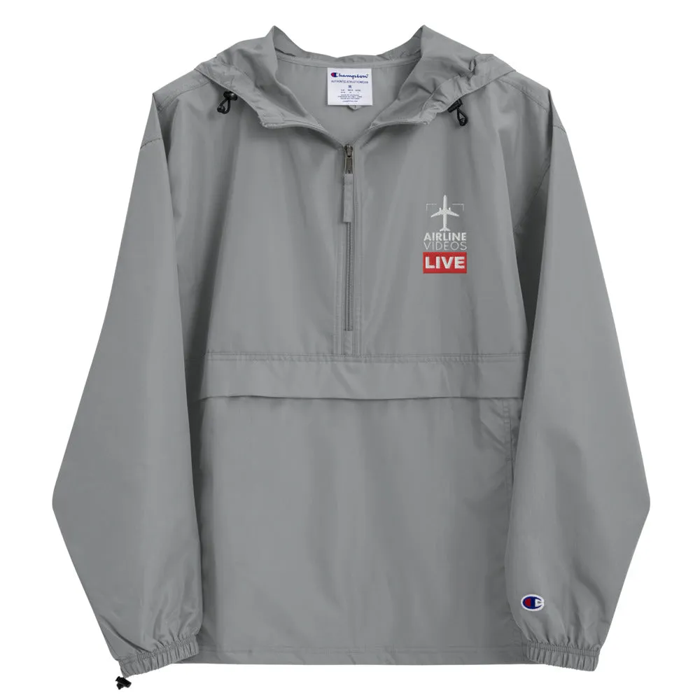 AIRLINE VIDEOS LIVE Embroidered Champion Packable Jacket