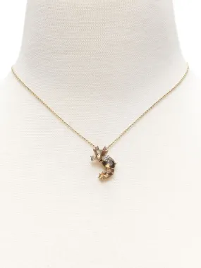 Banana Republic Jeweled Fox Necklace