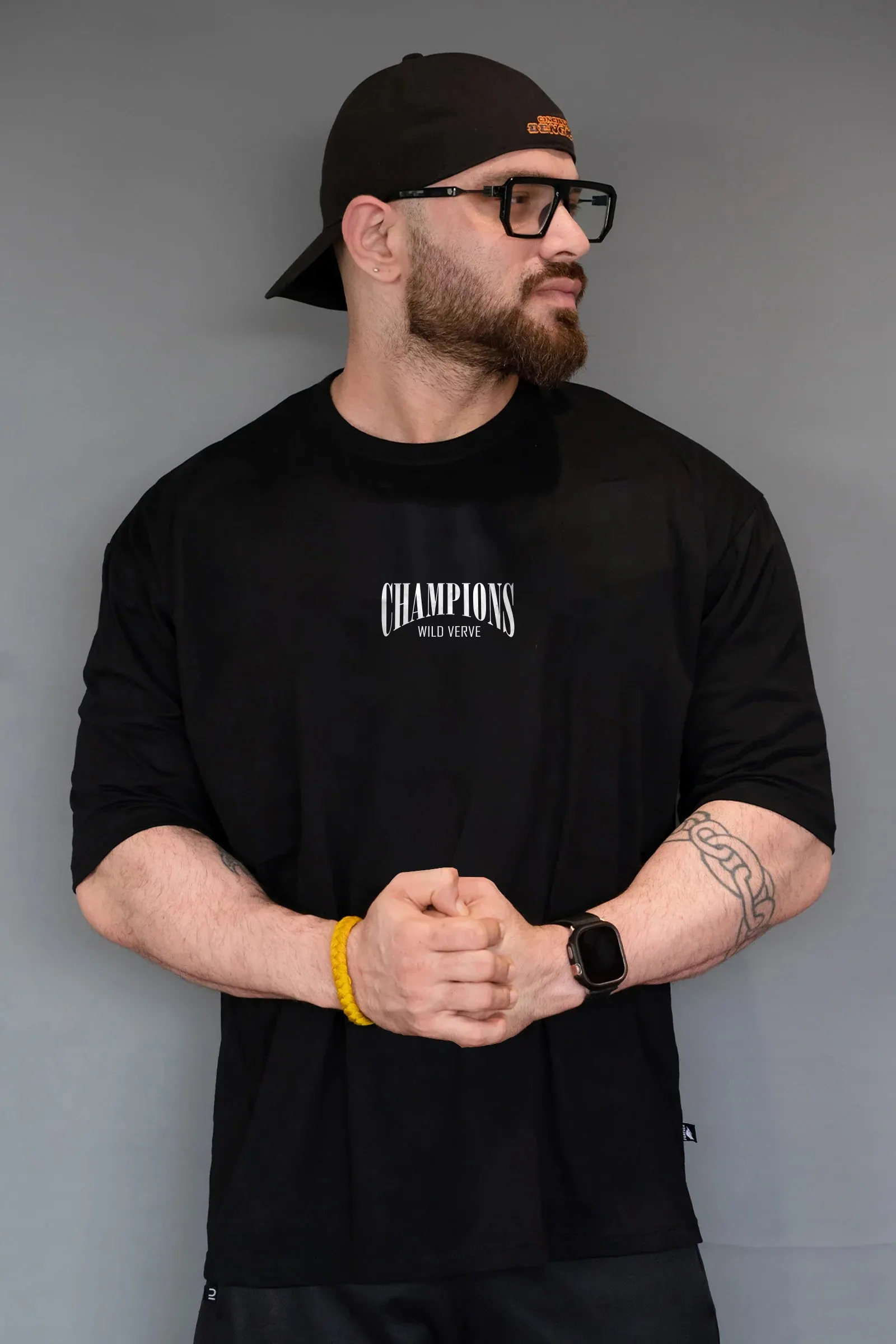 BOXING CHAMPION WILDVERVE OVERSIZED T-SHIRT (BLACK)