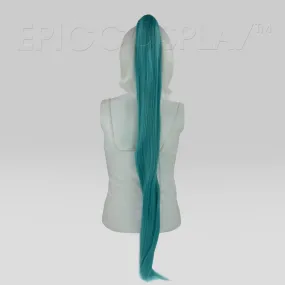 C0VG35 - Factory Sample - 35" Vocaloid Green Straight Ponytail Clipon