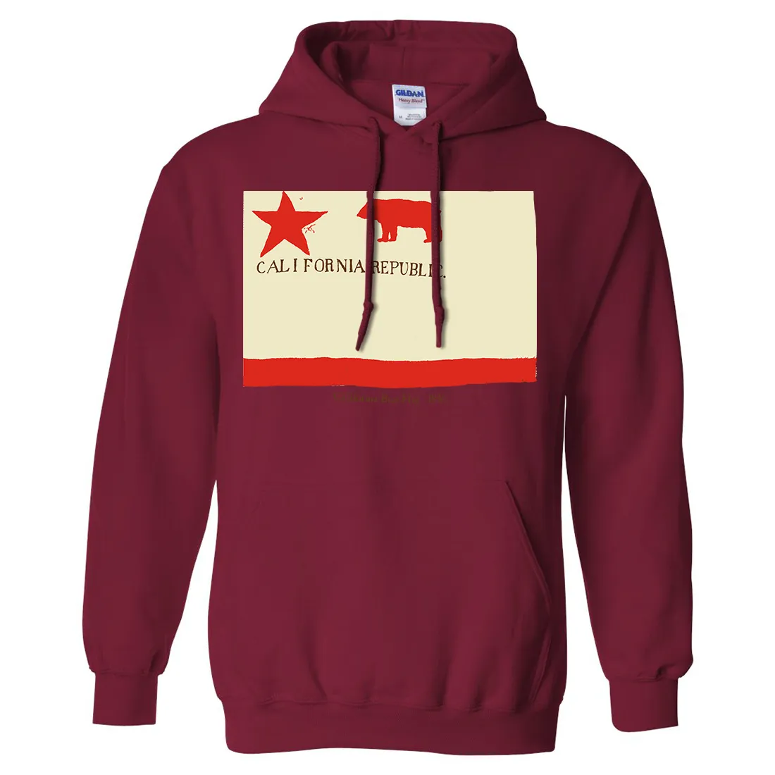 California Republic Bear Flag 1846 Sweatshirt Hoodie