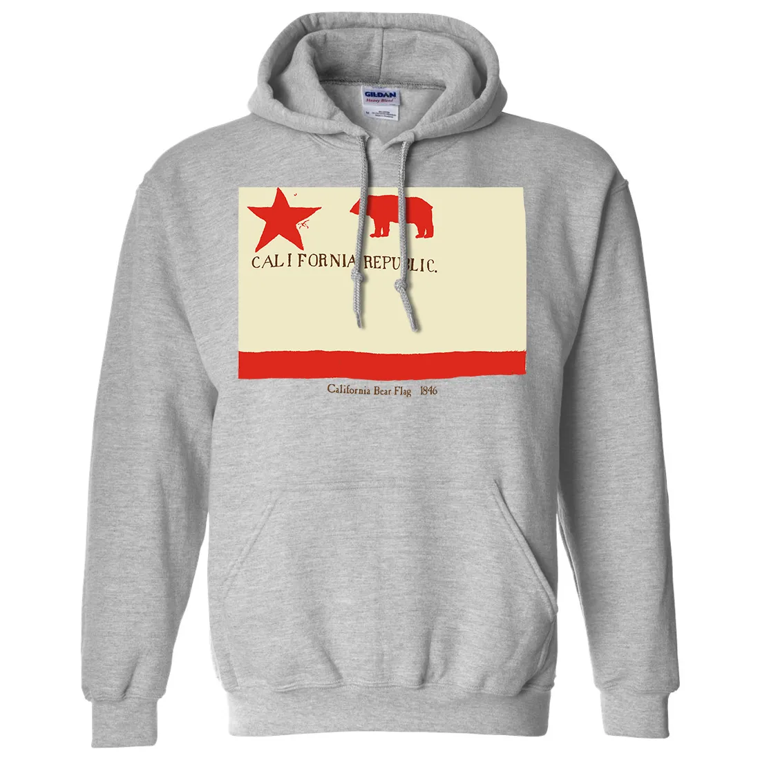 California Republic Bear Flag 1846 Sweatshirt Hoodie