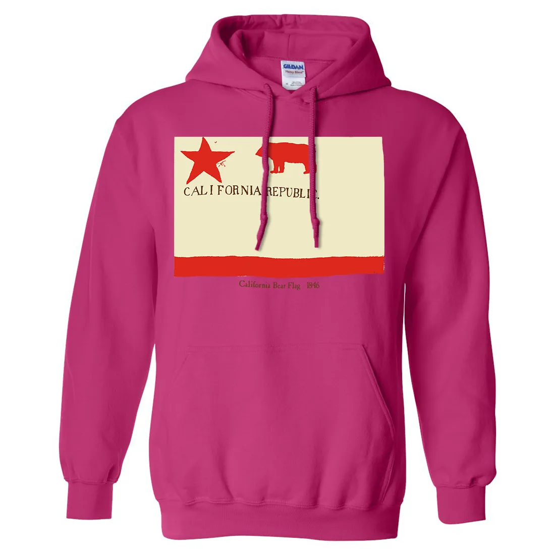 California Republic Bear Flag 1846 Sweatshirt Hoodie