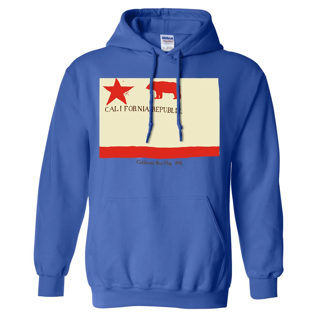 California Republic Bear Flag 1846 Sweatshirt Hoodie