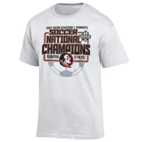 Champion Adult/Unisex Florida State Women's Soccer National Championship Locker Room T-shirt - White