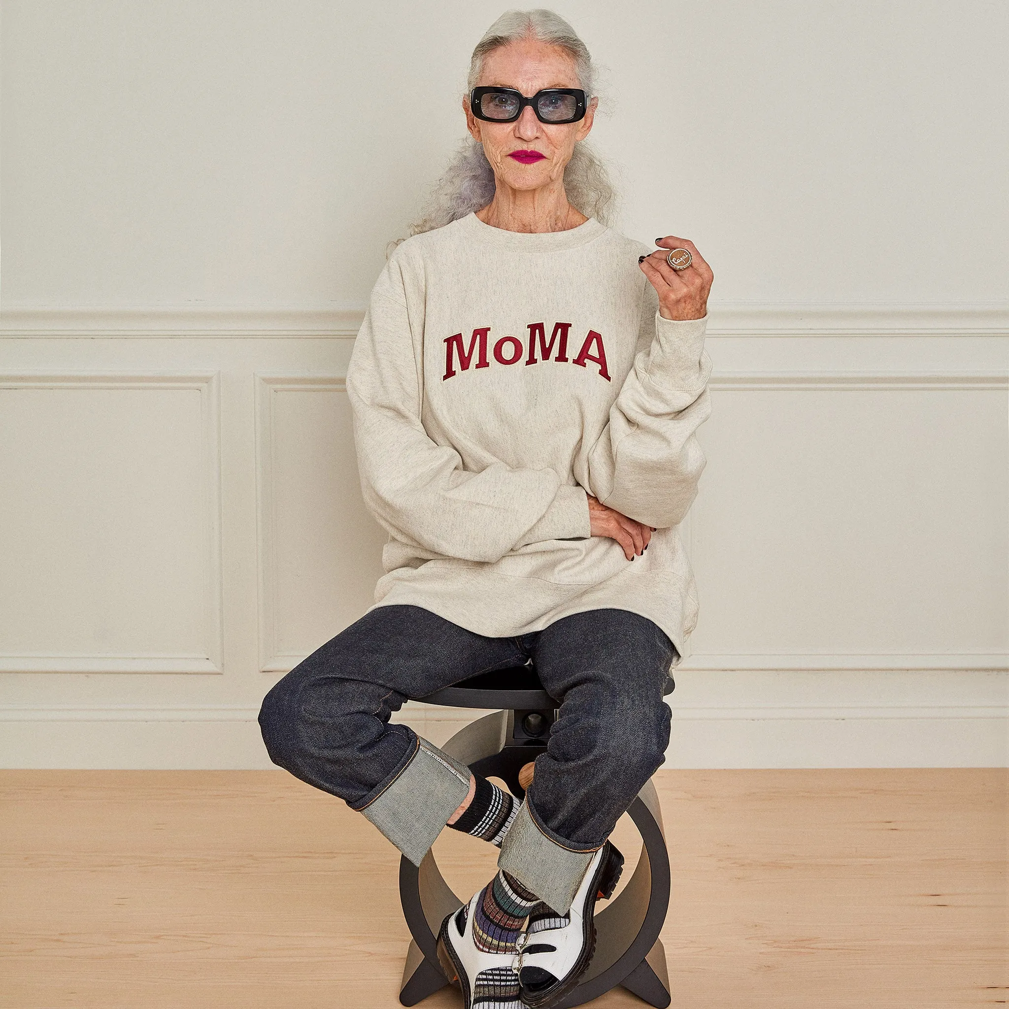 Champion Oatmeal MoMA Edition Crewneck Sweatshirt - Premium Quality