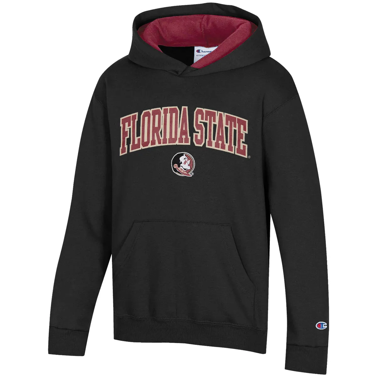 Champion Youth Florida State Seminole Logo Hoodie - Black