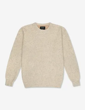 Organic Oatmeal Fisher Chunky Knit Sweater