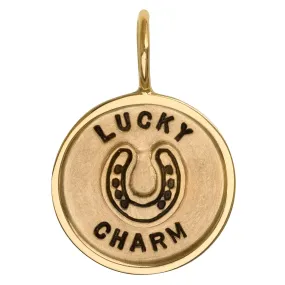 Gold Lucky Charm Round Charm