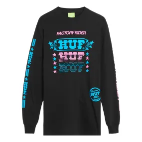 HUF FACTORY  RIDER L/S TEE-BLACK