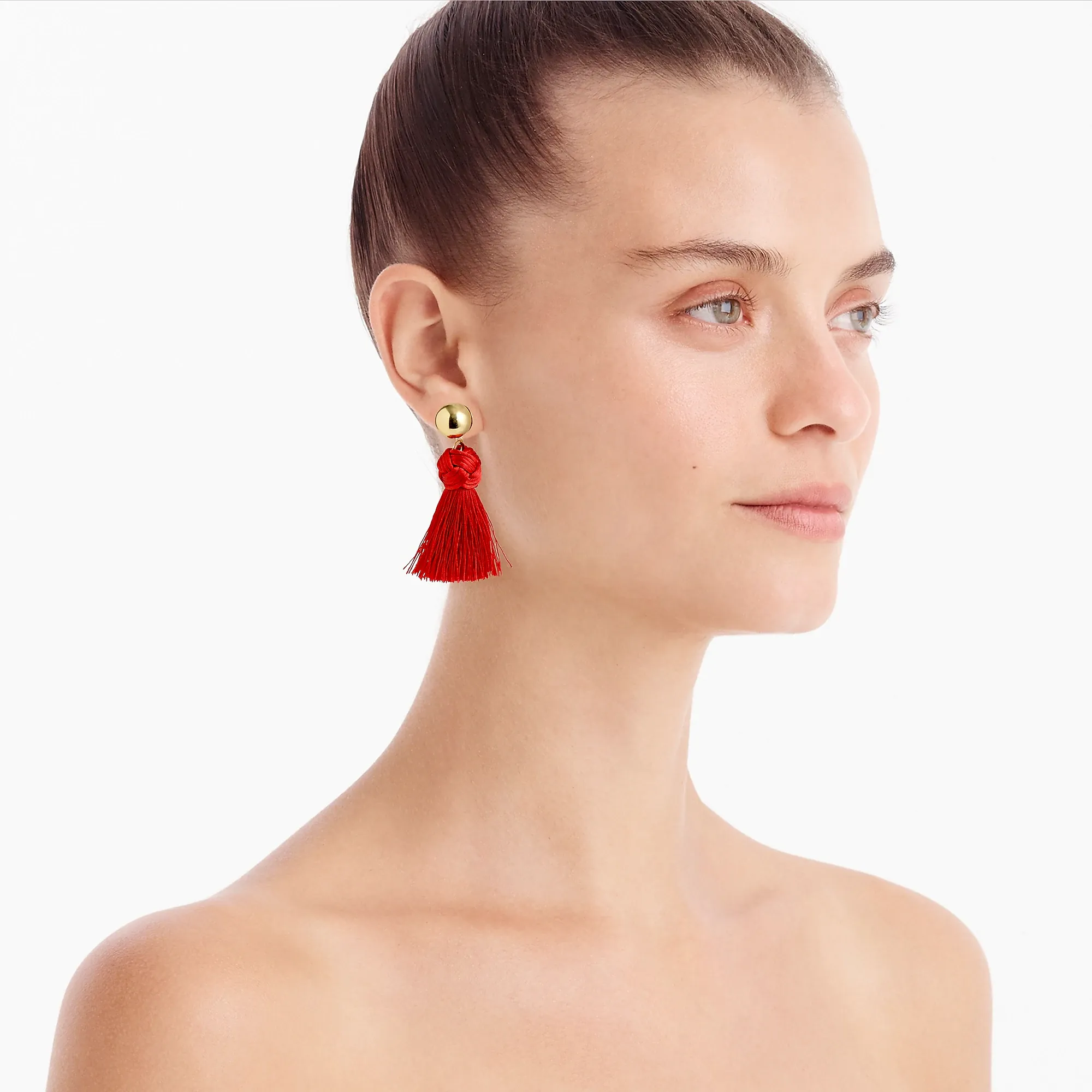 J.crew Ball and tassel earrings