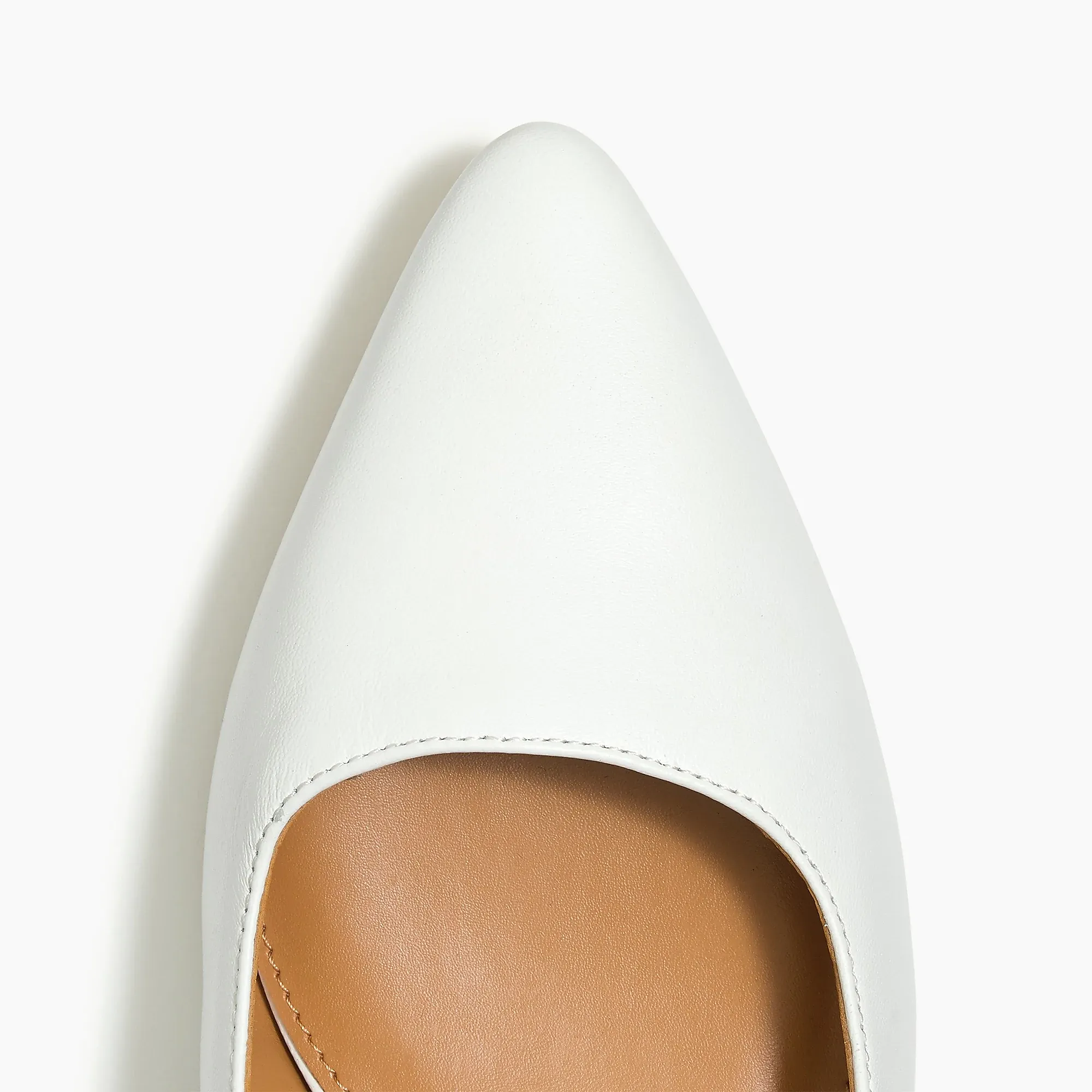 J.crew White Leather slingback block heels sandals