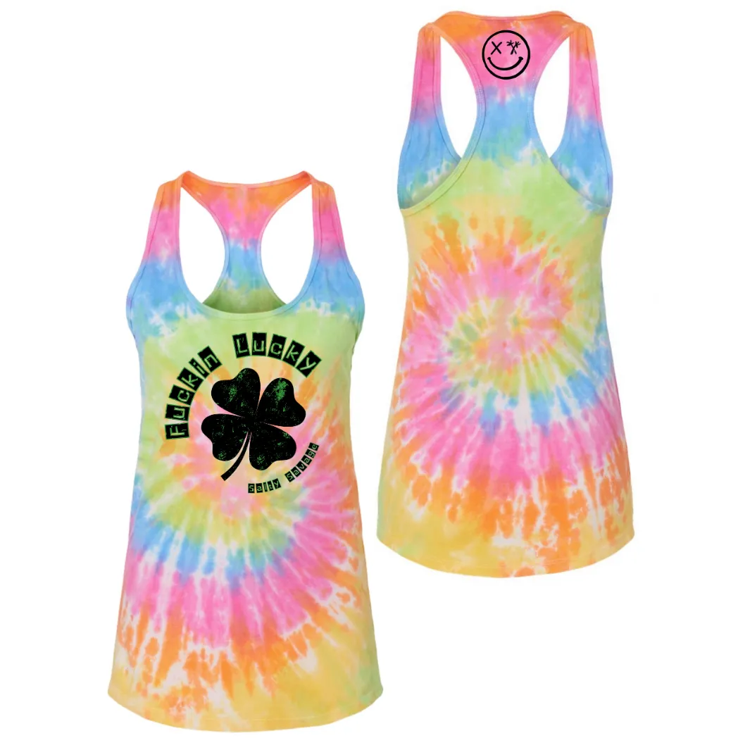 Ladies “Fuckin Lucky” Racerback Tank