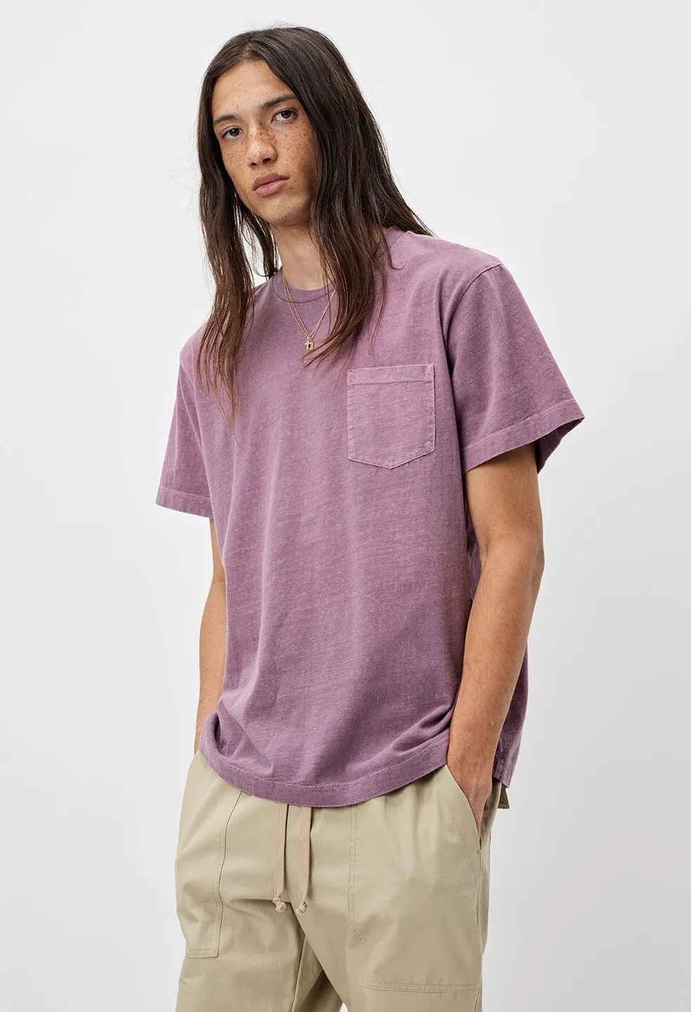 Lucky Pocket Tee / Plum