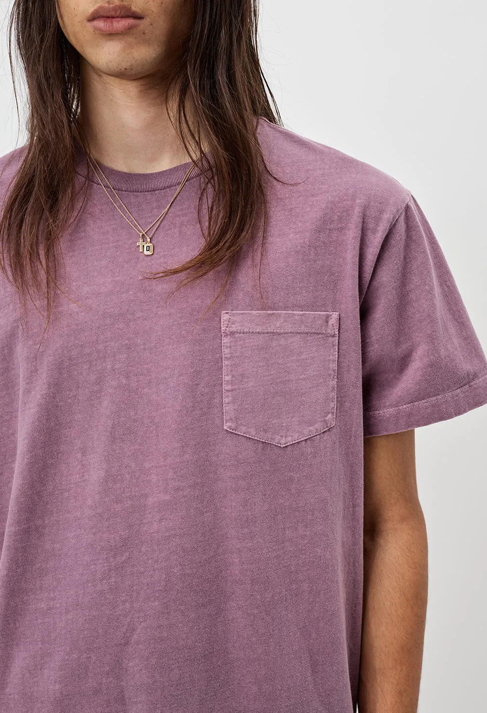 Lucky Pocket Tee / Plum