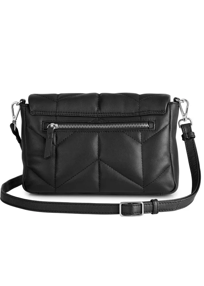 Markberg Eileen Crossbody Taske Chevron Puffer - Black