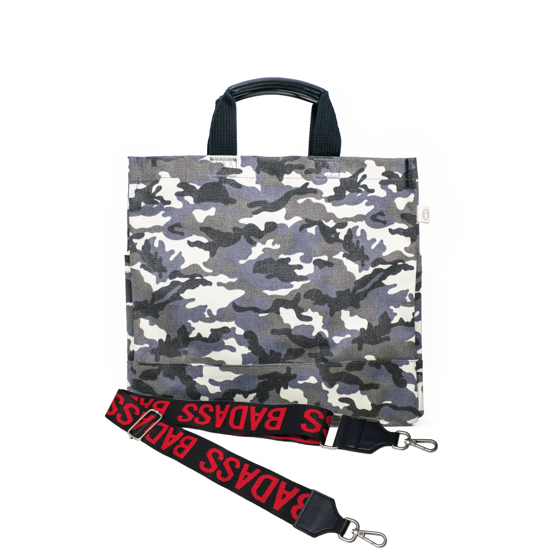 Monogram Stripe Grey Camo North South Bag