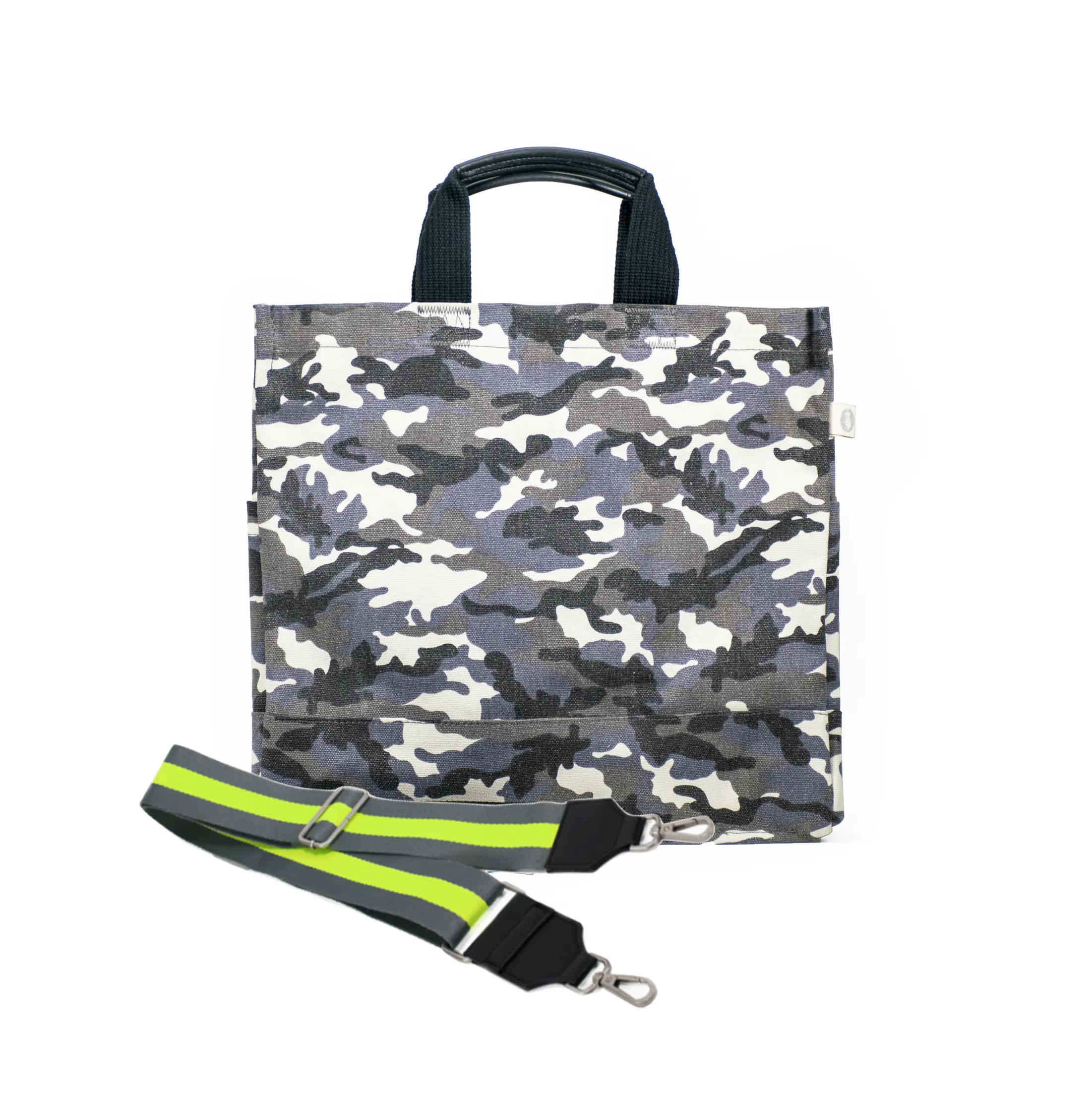 Monogram Stripe Grey Camo North South Bag