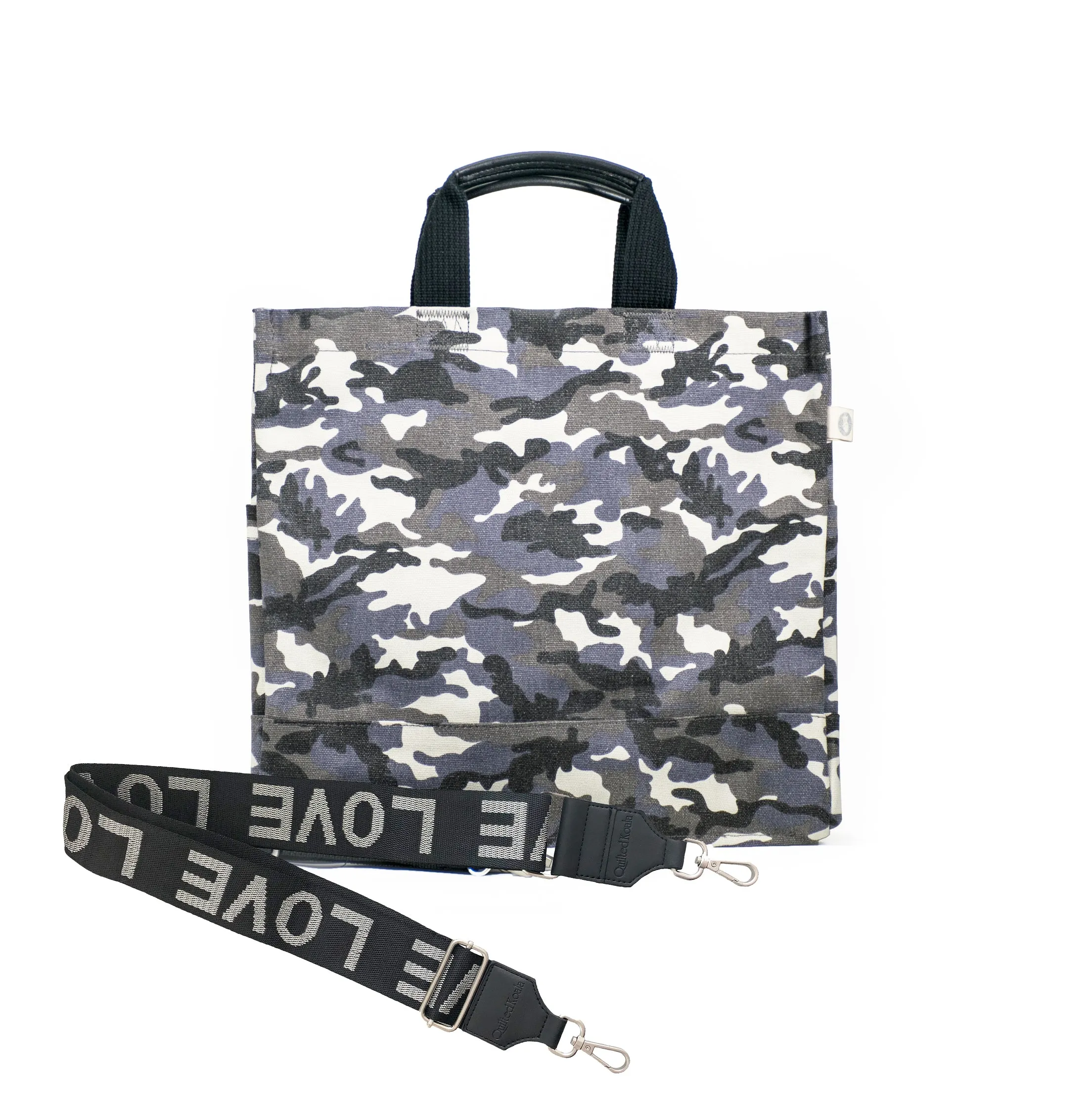 Monogram Stripe Grey Camo North South Bag