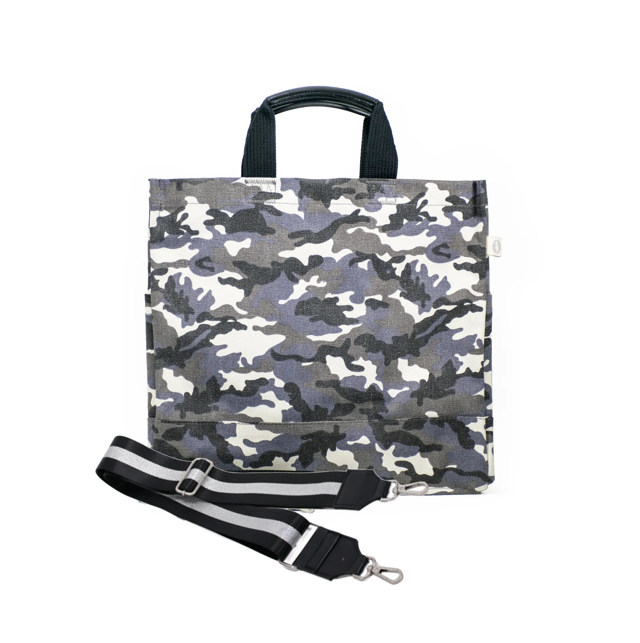 Monogram Stripe Grey Camo North South Bag