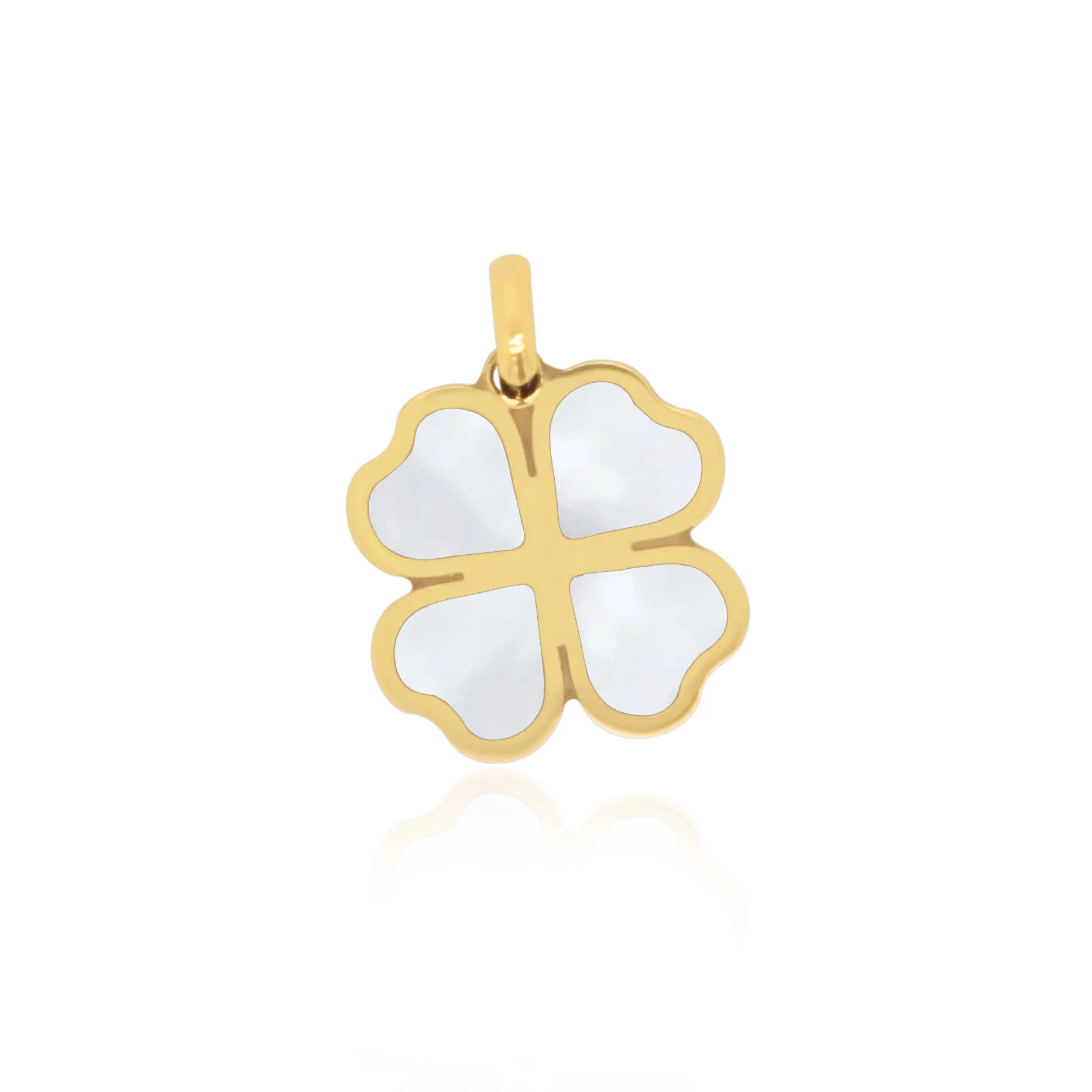 Mother of Pearl Lucky Clover Charm