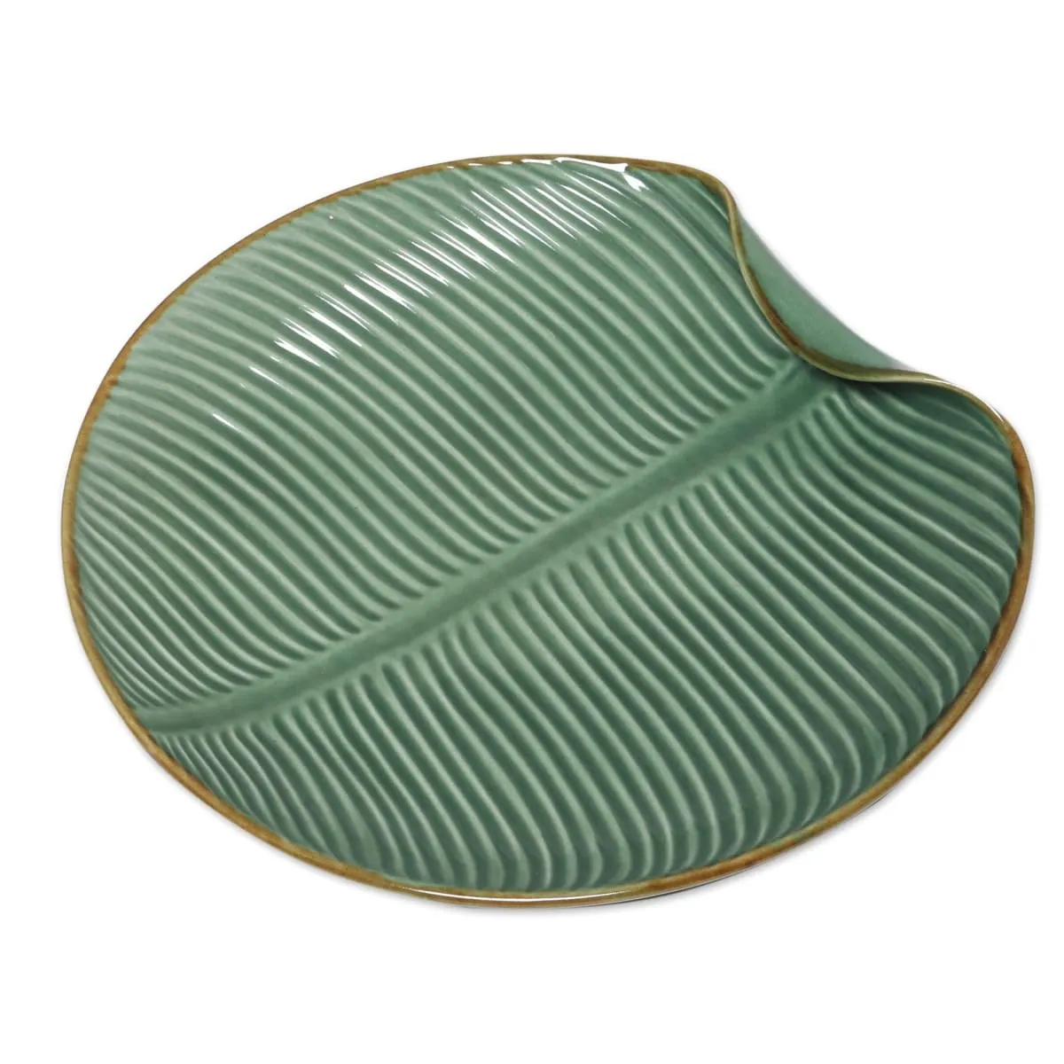 Novica Banana Vibes Ceramic Serving Plate