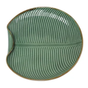 Novica Banana Vibes Ceramic Serving Plate