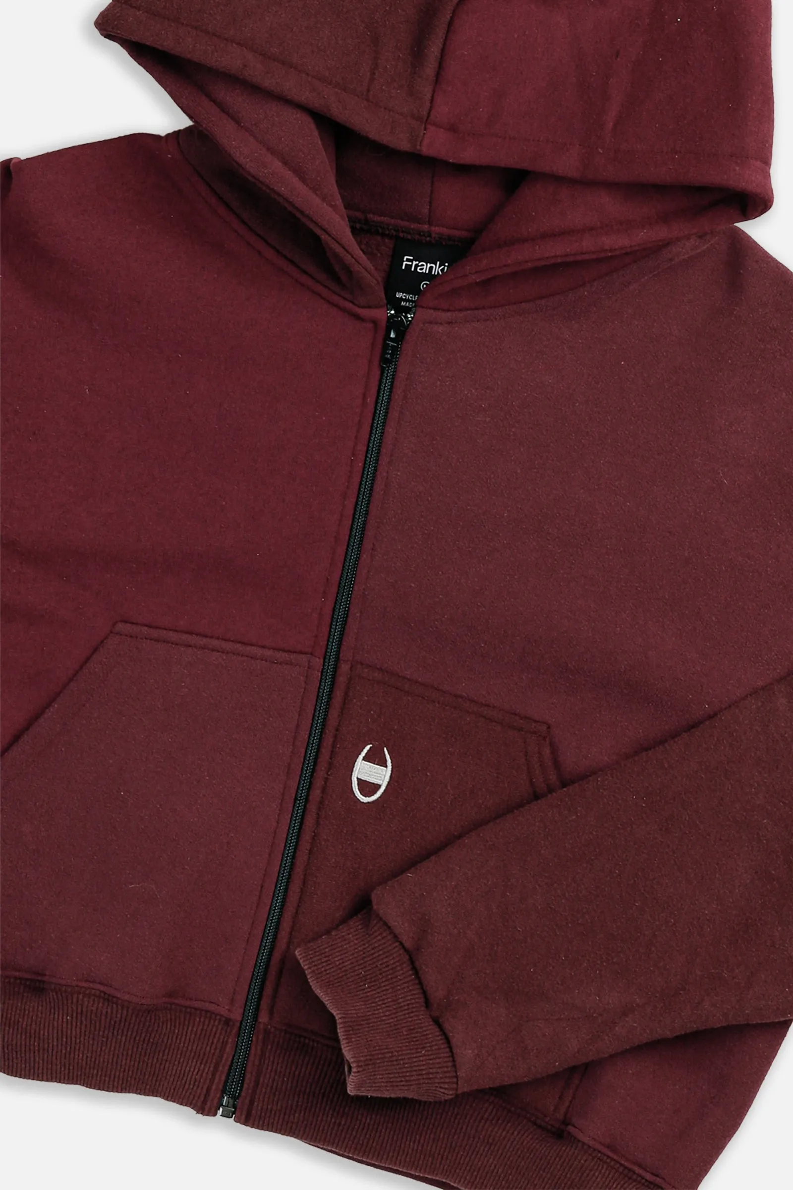 Rework Champion Crop Zip Hoodie - XL