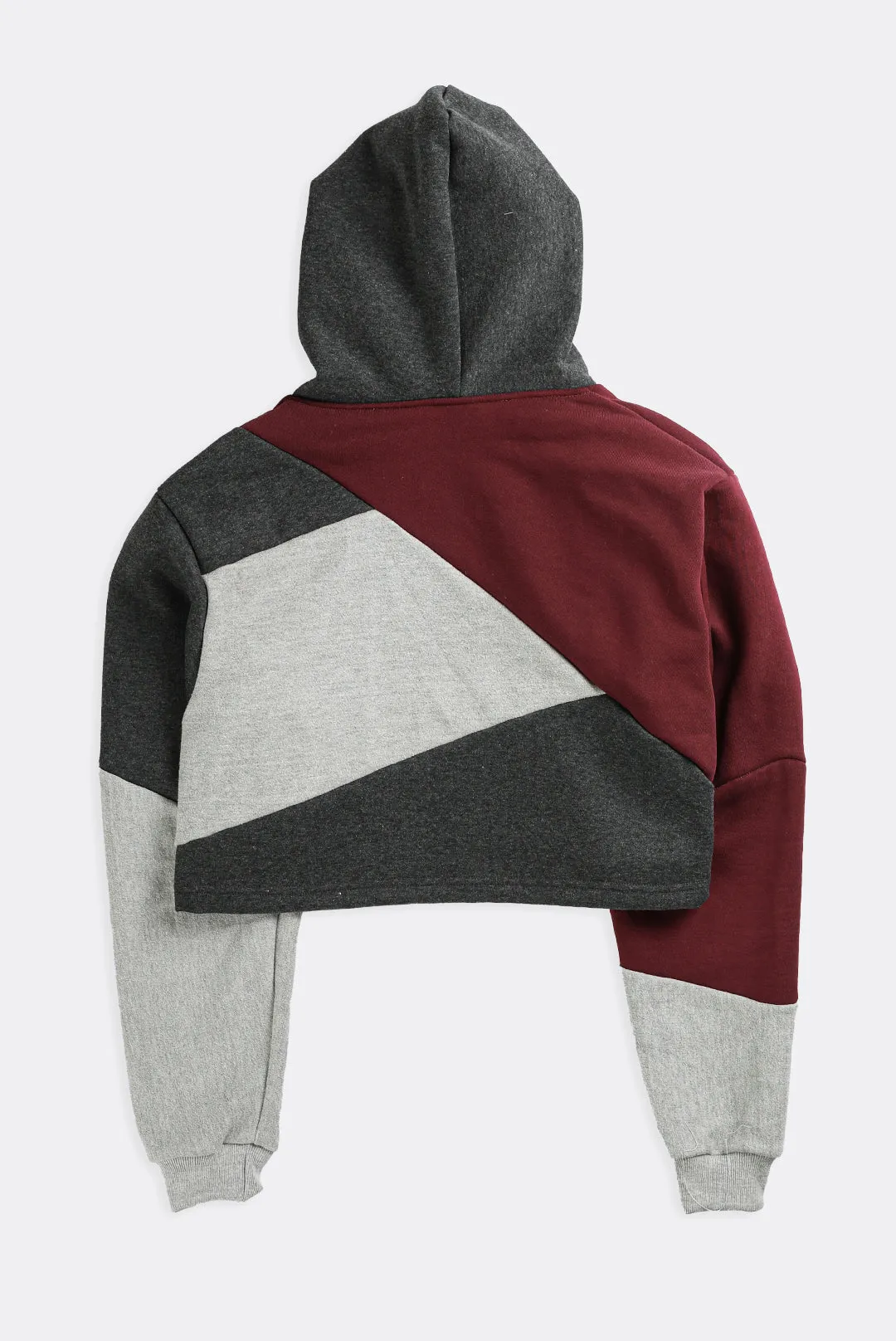 Rework Champion Patchwork Crop Sweatshirt - S