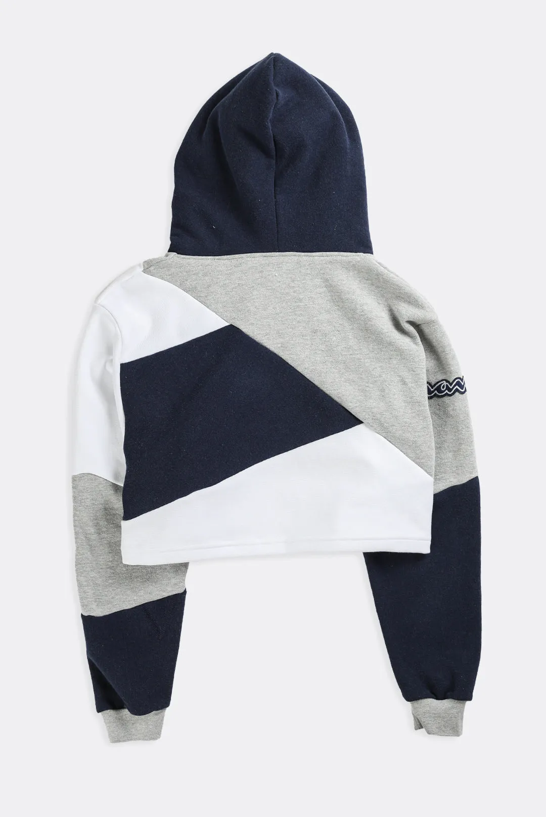 Rework Champion Patchwork Crop Sweatshirt - S