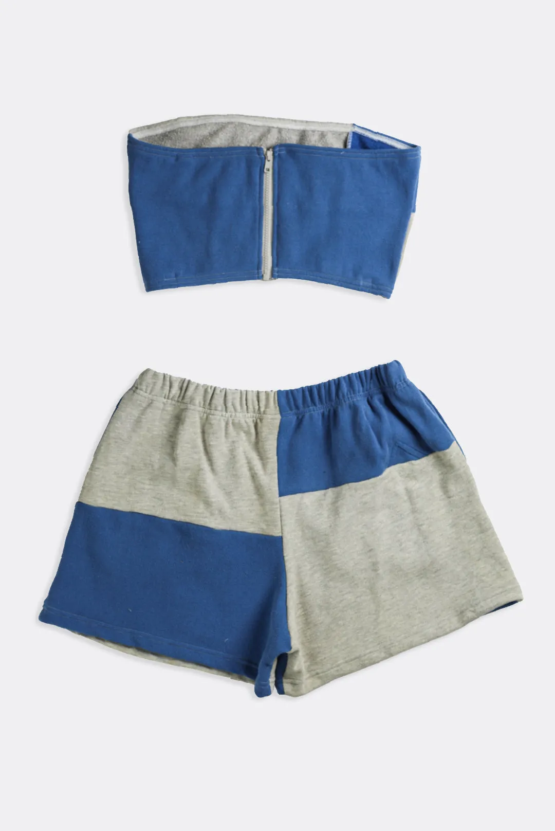 Rework Champion Patchwork Mini Sweatshorts Set - L