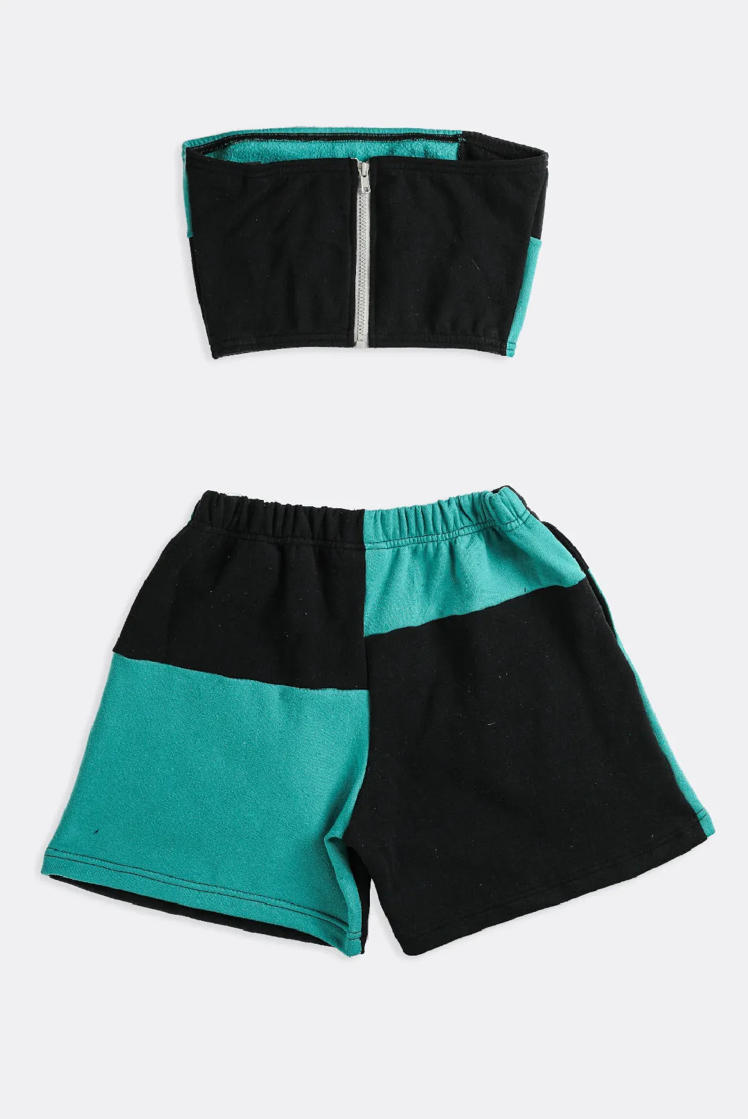 Rework Champion Patchwork Sweatshorts Set - S