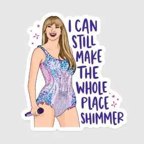 Sure! Here’s an optimized title for your e-commerce product:

Taylor Swift Glittering Shimmer Sticker - Perfect for Fans and Collectors